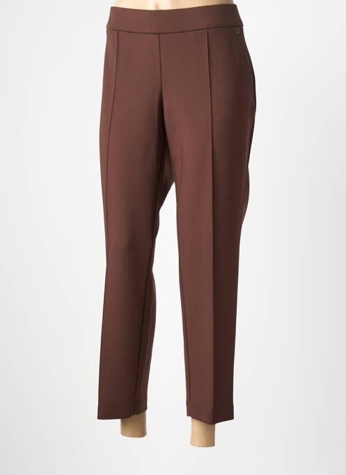 Pantalon 7/8 elasticitate mărime normală maro BASLER femme