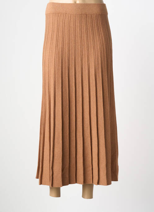 Fustă lungă croială evazată maro MARBLE femme