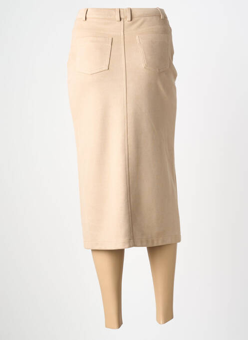 Fustă midi croială dreaptă bej FUEGO WOMAN femme