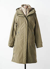 Parka finisaj interior dublat cu glugă verde CREENSTONE femme