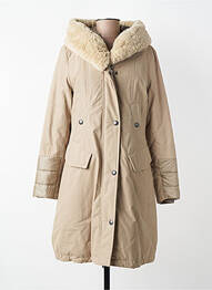 Parka finisaj interior dublat cu glugă bej CREENSTONE femme