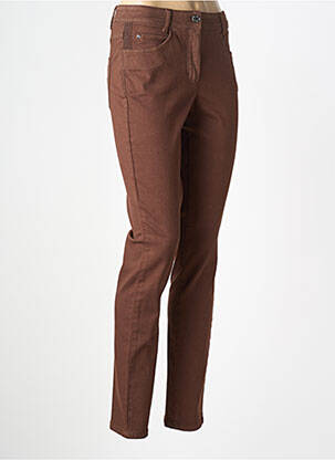 Blugi cu croială slim elasticitate mărime normală maro BASLER femme