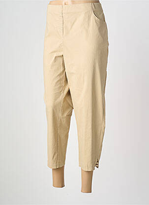 Pantalon trei sferturi elasticitate mărime normală bej ADELINA BY SCHEITER femme