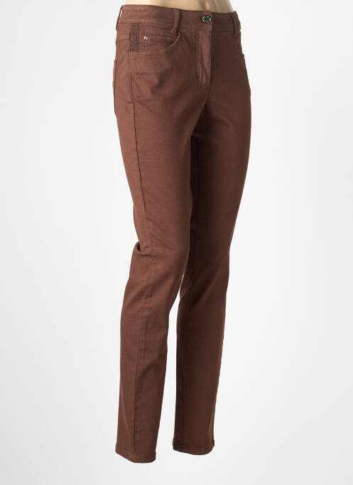 Blugi cu croială slim elasticitate mărime normală maro BASLER femme