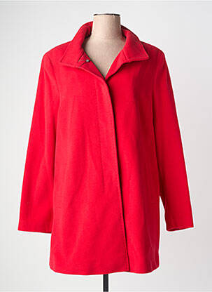 Palton lung croială dreaptă fără glugă roșu BASLER femme