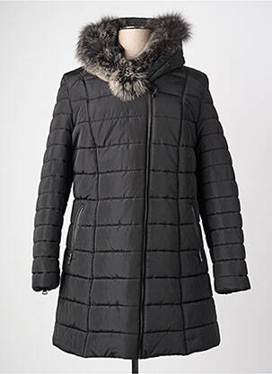 Geacă matlasată buzunare cu glugă negru L'UNIVERS DU LUXE femme