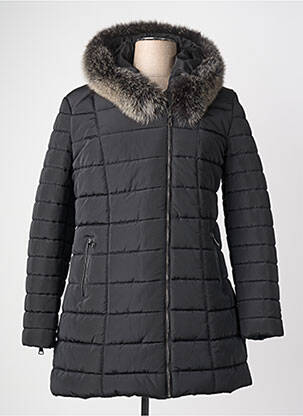 Geacă matlasată buzunare cu glugă negru L'UNIVERS DU LUXE femme