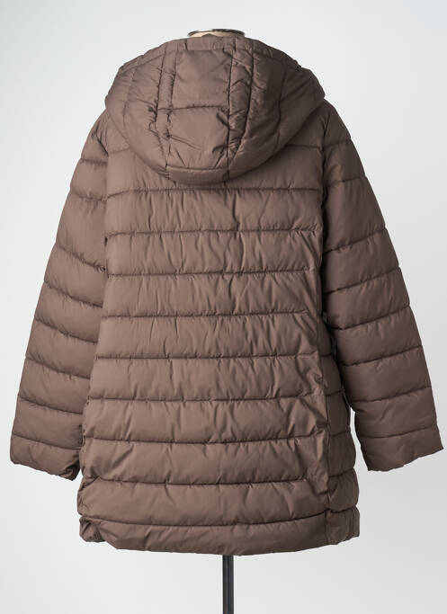 Geacă matlasată buzunare cu glugă maro ELENA MIRO femme