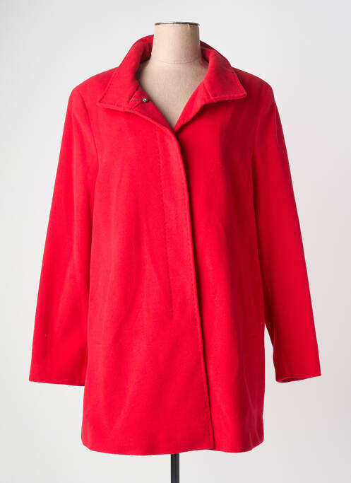 Palton lung croială dreaptă fără glugă roșu BASLER femme