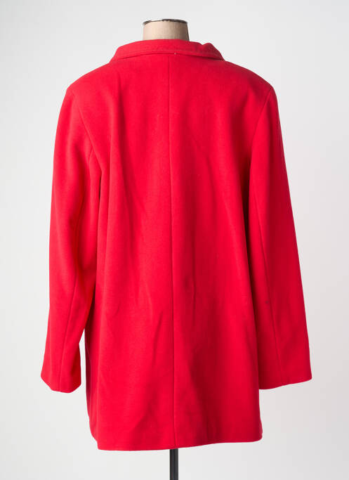 Palton lung croială dreaptă fără glugă roșu BASLER femme