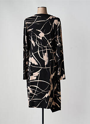 Rochie midi imprimeu fantezie mâneci lungi negru JOSEPH RIBKOFF femeie