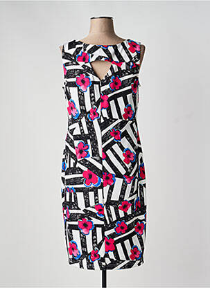 Rochie midi imprimeu fantezie fără mâneci negru JOSEPH RIBKOFF femeie