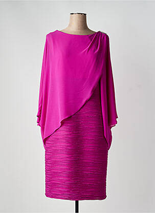 Rochie midi țesătură crep mâneci scurte roz JOSEPH RIBKOFF femme