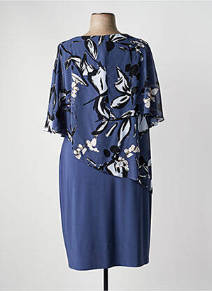 Rochie midi imprimeu fantezie mâneci scurte albastru JOSEPH RIBKOFF femeie