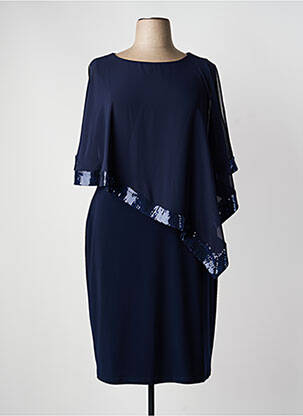 Rochie midi țesătură crep mâneci scurte albastru JOSEPH RIBKOFF femme
