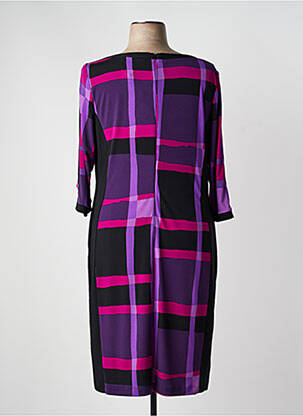 Rochie midi imprimeu fantezie mâneci scurte violet JOSEPH RIBKOFF femeie