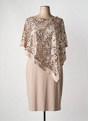 Rochie midi mâneci scurte mâneci scurte bej JOSEPH RIBKOFF femme