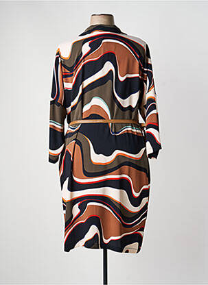 Rochie midi imprimeu fantezie mâneci lungi maro JOSEPH RIBKOFF femeie