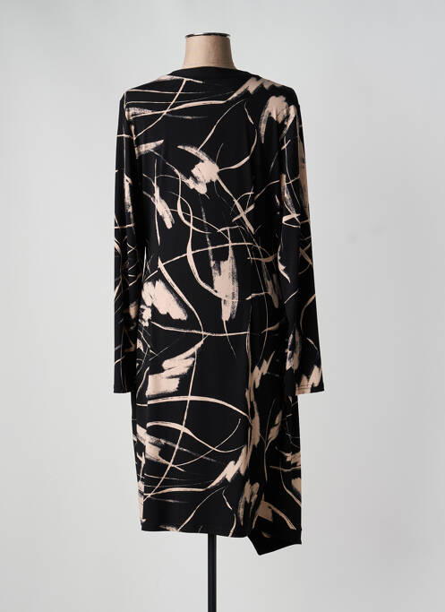 Rochie midi imprimeu fantezie mâneci lungi negru JOSEPH RIBKOFF femme