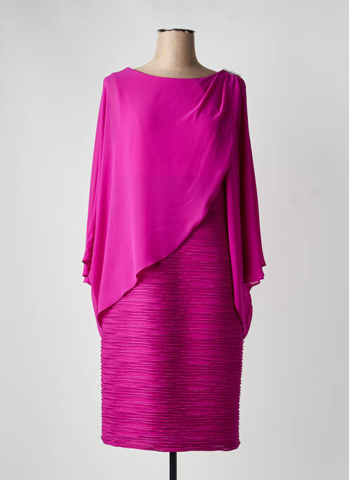 Rochie midi țesătură crep mâneci scurte roz JOSEPH RIBKOFF femme