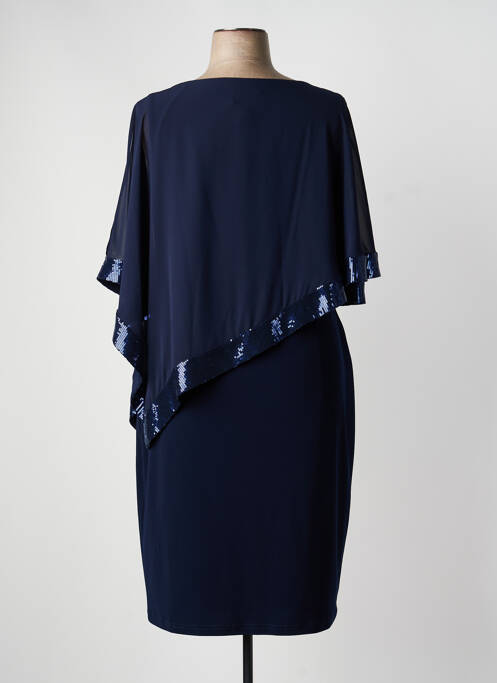 Rochie midi țesătură crep mâneci scurte albastru JOSEPH RIBKOFF femme