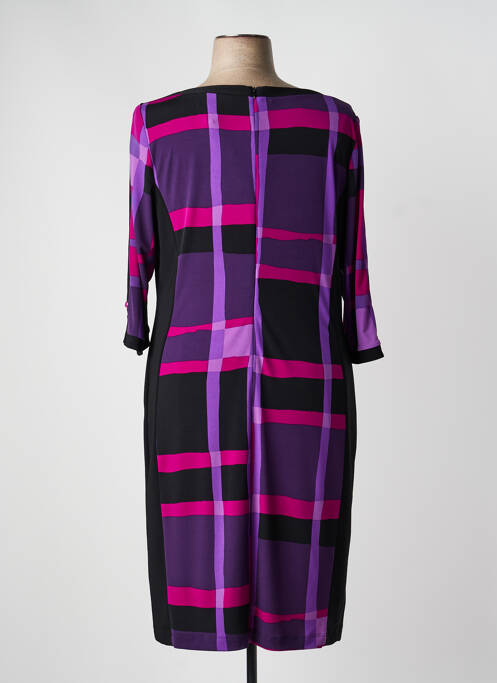 Rochie midi imprimeu fantezie mâneci scurte violet JOSEPH RIBKOFF femme