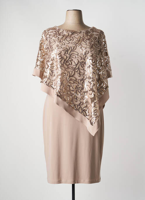 Rochie midi mâneci scurte mâneci scurte bej JOSEPH RIBKOFF femme