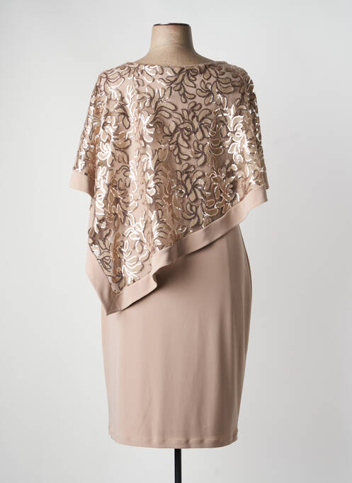 Rochie midi mâneci scurte mâneci scurte bej JOSEPH RIBKOFF femme