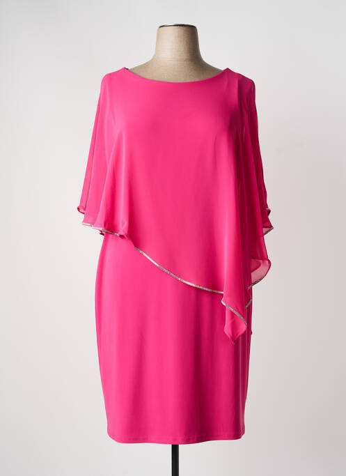 Rochie midi țesătură crep mâneci scurte roz JOSEPH RIBKOFF femme