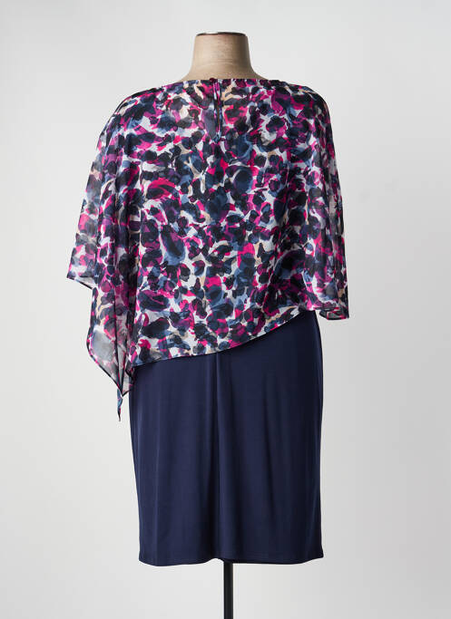 Rochie midi imprimeu fantezie mâneci scurte albastru VERA MONT femme