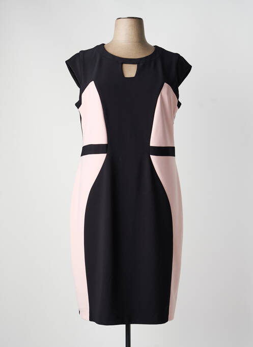 Rochie midi închidere cu fermoar la spate mâneci scurte negru JOSEPH RIBKOFF femme