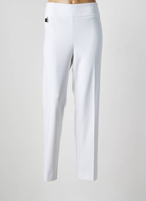 Pantalon larg țesătură poplin mărime normală alb JOSEPH RIBKOFF femme