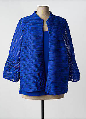 Twin-set guler rotund albastru JOSEPH RIBKOFF femme