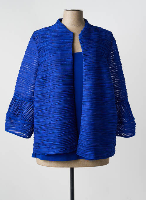 Twin-set guler rotund albastru JOSEPH RIBKOFF femme