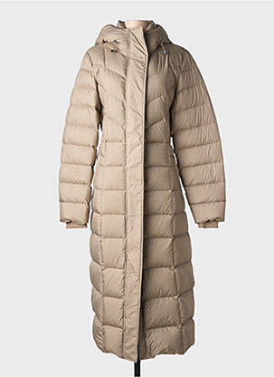 Geacă matlasată buzunare cu glugă maro BEAUMONT femme