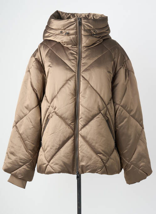 Geacă matlasată buzunare cu glugă maro BEAUMONT femme