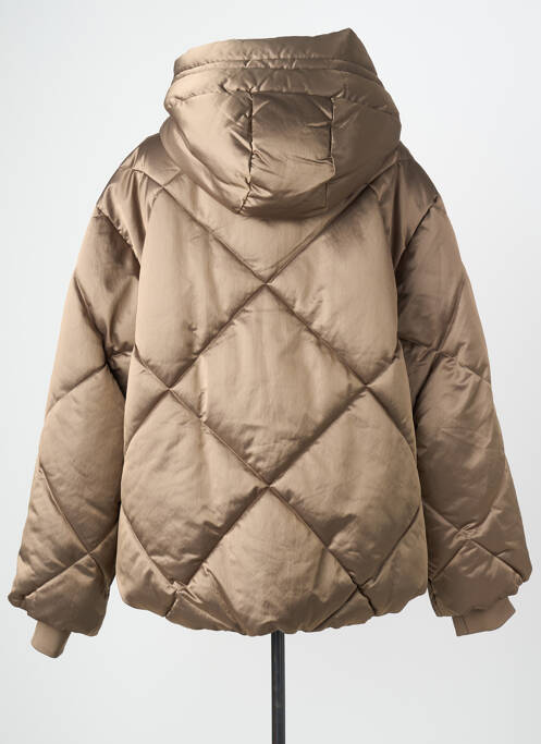 Geacă matlasată buzunare cu glugă maro BEAUMONT femme