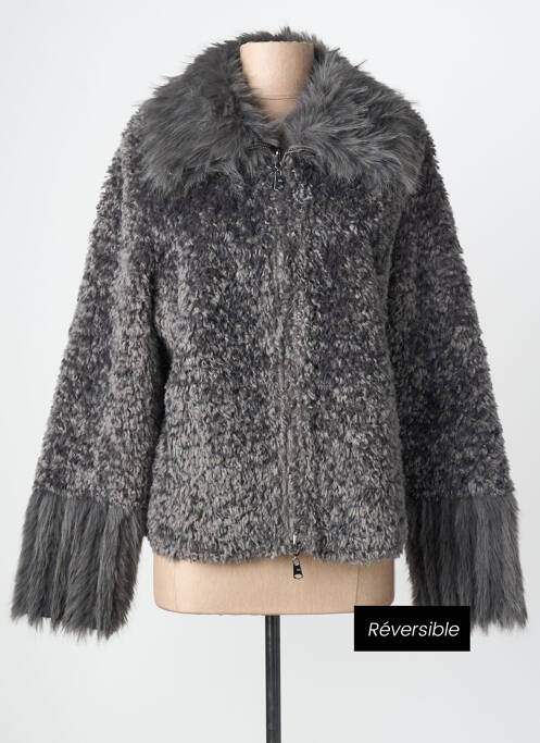 Palton scurt buzunare fără glugă gri BEAUMONT femme