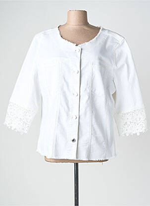 Jachete casual guler rotund alb JOSEPH RIBKOFF femme