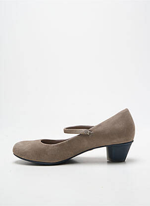 Pantofi cu toc cubanez toc de 4 la 6 cm gri CAMPER femeie
