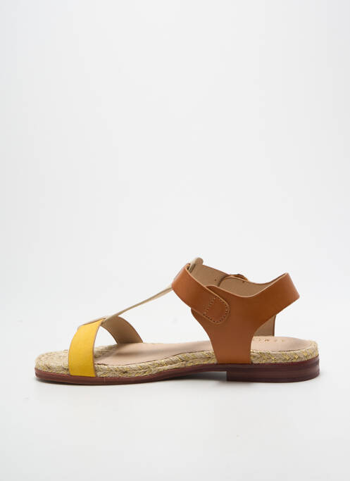 Sandale/pantofi decupați chiquet toc plat până la 3 cm galben ARMISTICE femme