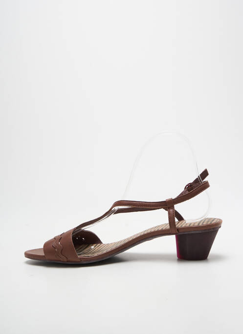 Sandale/pantofi decupați închidere cu buclă(e) toc de 4 la 6 cm maro CAMPER femme