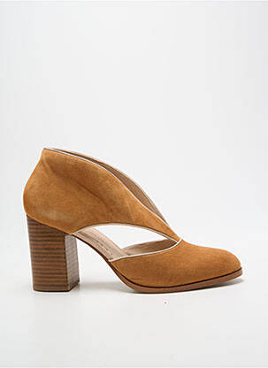 Pantofi cu toc toc pătrat toc de 7 la 9 cm maro MELLOW YELLOW femme