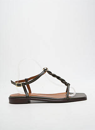 Sandale/pantofi decupați chiquet toc plat până la 3 cm verde BILLIBI femme