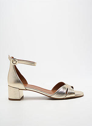 Sandale/pantofi decupați închidere cu bride toc de 4 la 6 cm auriu BILLIBI femme