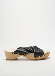 Mulete/saboți semi compensat toc de 4 la 6 cm negru YOUYOU femme