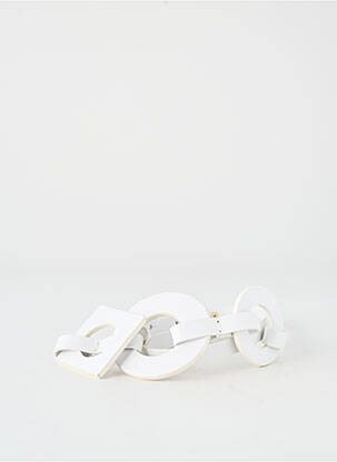 Curea țesătură imitație de piele alb LIVIANA CONTI femme