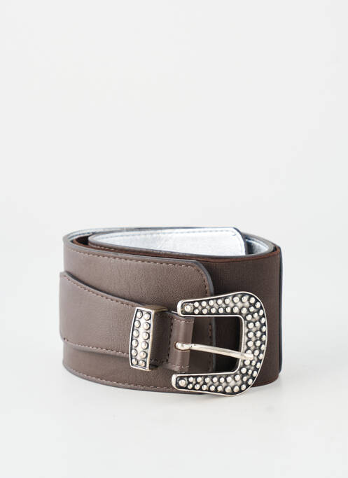 Curea țesătură imitație de piele maro 8PM femme