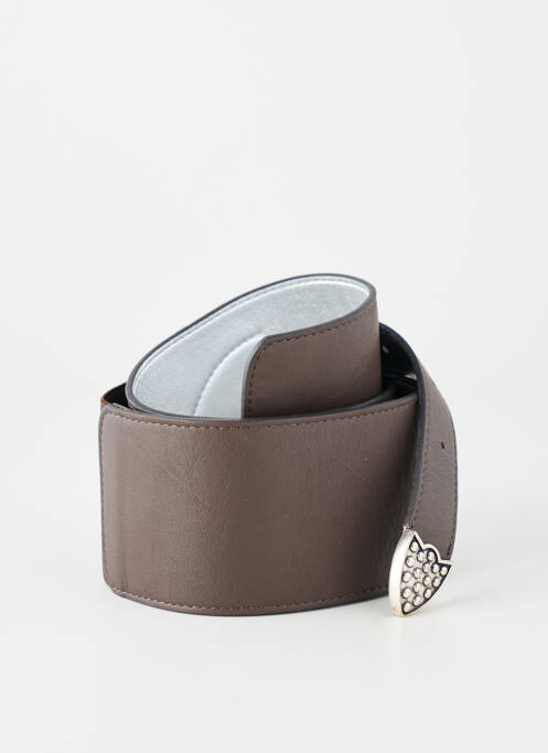 Curea țesătură imitație de piele maro 8PM femme