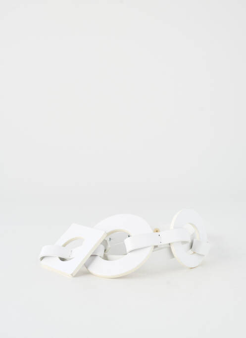 Curea țesătură imitație de piele alb LIVIANA CONTI femme